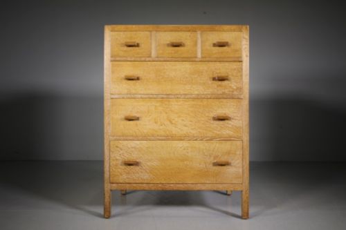 Heals of London 1920’S Oak Chest of Drawers – Labelled