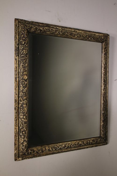 18th Century Antique Carved Pine & Gesso Wall Mirror