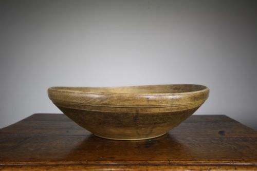 Large 19th Century Antique Dairy Bowl
