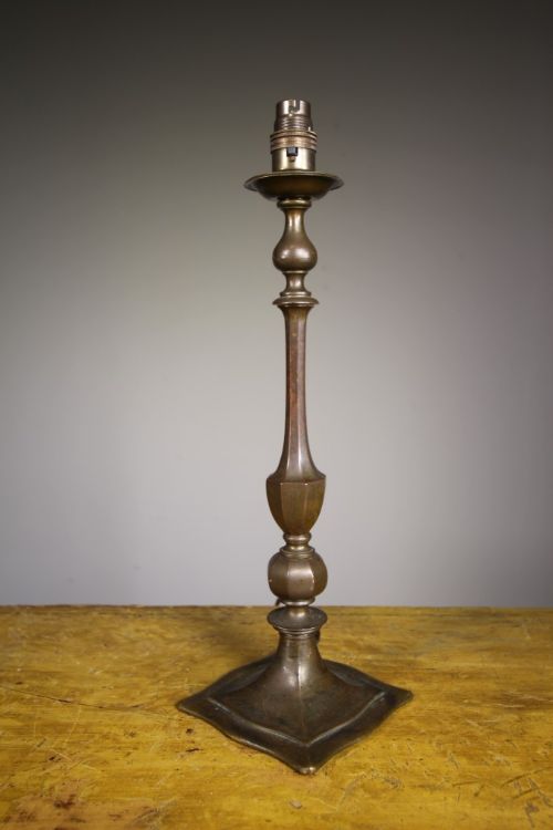 English 19th Century Antique Bronze Table Lamp