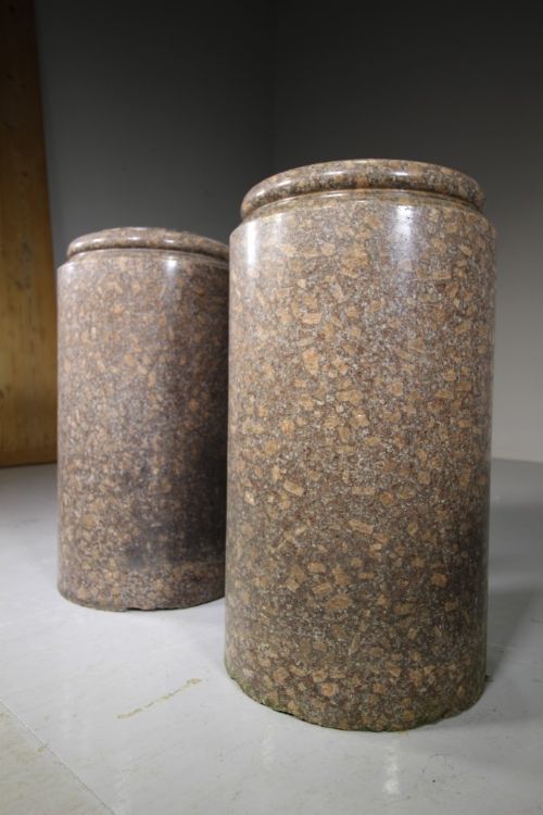 Pair of Large 19th Century Antique Lake District Marble Plinths