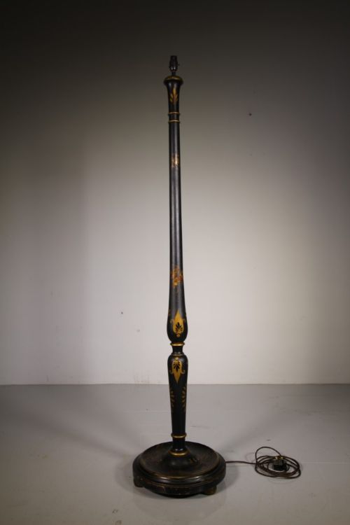 Edwardian English Antique Chinoiserie Floor Lamp – Rewired