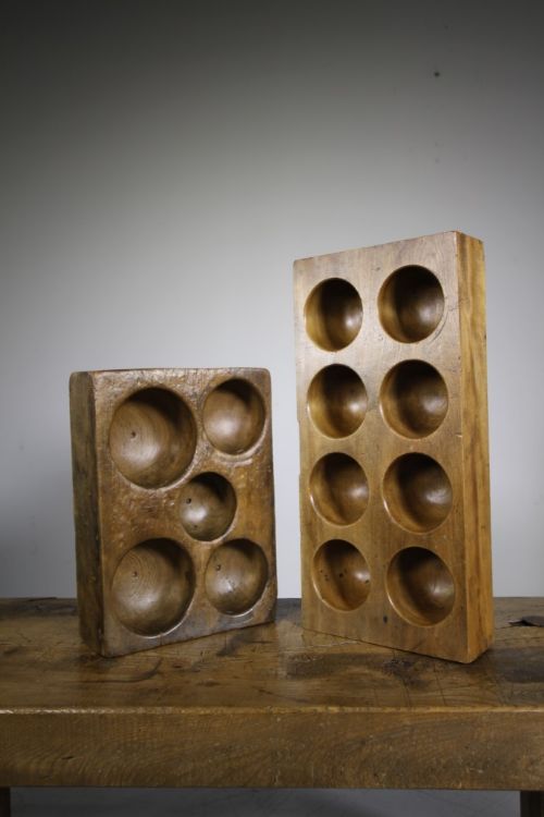 
Pair of English 19th Century Antique Treen Coin Tills