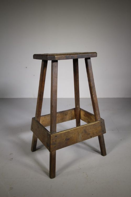 English 19th Century Antique Elm Mill Stool