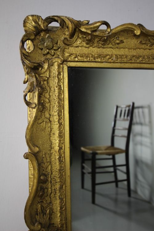GEORGIAN ANTIQUE CARVED GILT WALL MIRROR - ADDITIONAL PHOTO 3
