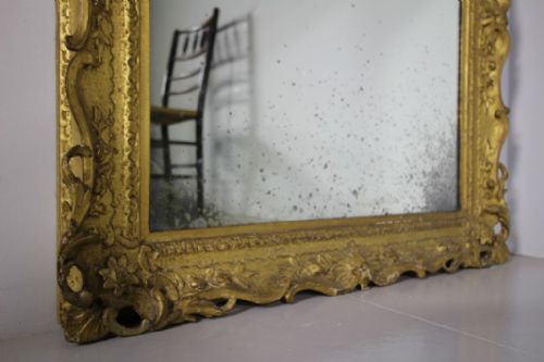 GEORGIAN ANTIQUE CARVED GILT WALL MIRROR - ADDITIONAL PHOTO 4