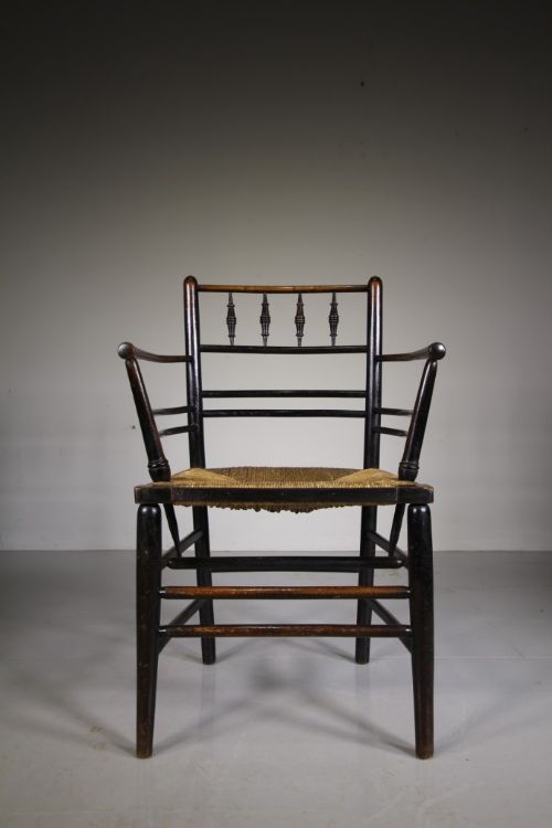 Lovely 19th Century Antique Sussex Chair by William Morris