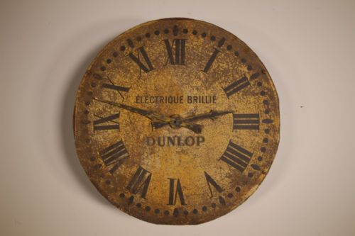 Rare 1930’S Dunlop Brille Advertising Garage Wall Clock – Working