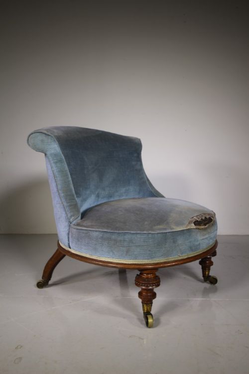 Quality English 19th Century Antique Upholstered Chair