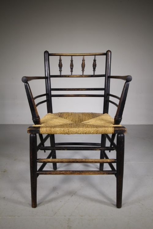 

19th Century William Morris Antique Sussex Armchair