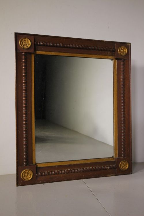 Regency Antique Bobbin Wall Mirror in Walnut