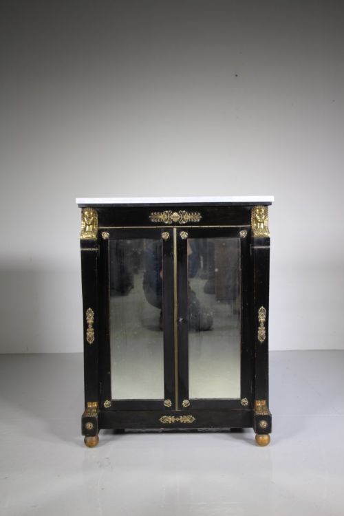 Superb English Egyptian Revival Antique Cabinet