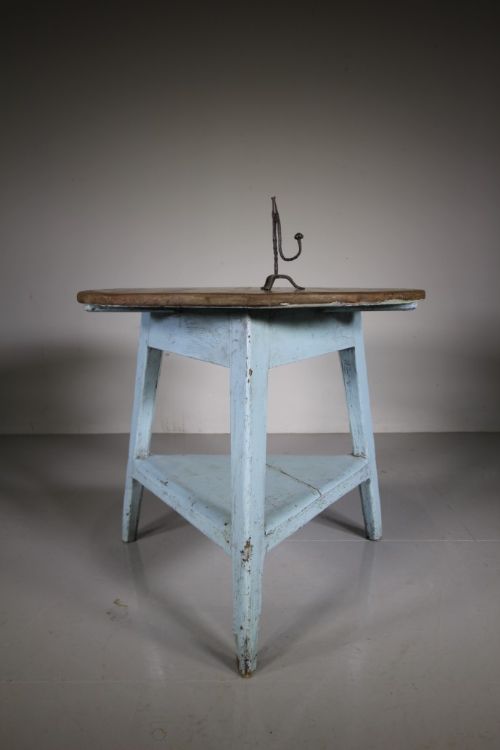 Fabulous Large Painted Pine Antique Cricket Table