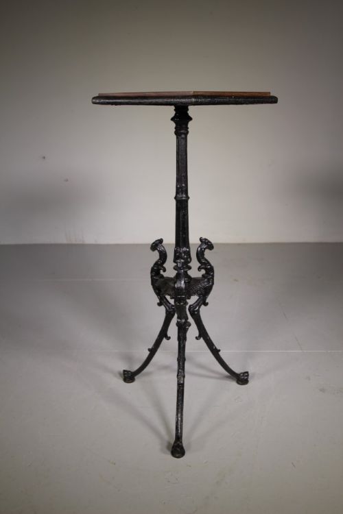 Regency English Antique Iron & Mahogany Side Table