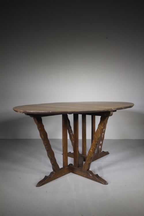 fig 1. Cotswold School Antique Oak Dining Table by Romney Green