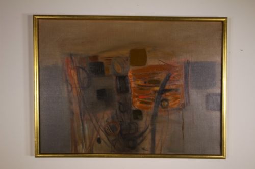 Large Abstract Painting Dated 1962 by William Littlejohn Rsa