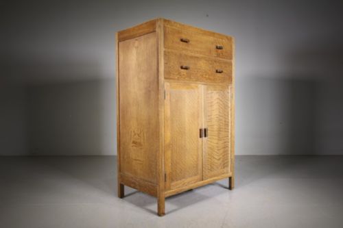 Heals 1920’S Oak Russett Range Tallboy Cupboard