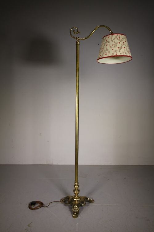 English Edwardian Antique Floor Lamp – Rewired