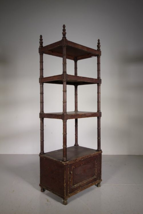 
Regency Antique Original Painted Pine Antique Whatnot