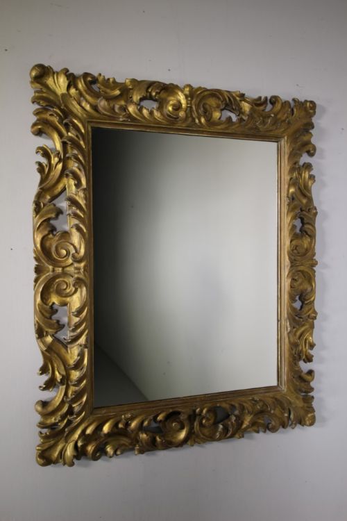 
Large 19th Century Florentine Antique Gilt Mirror
