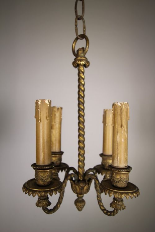 ANTIQUE ORMOLU GILT BRASS ANTIQUE LIGHT FITTING