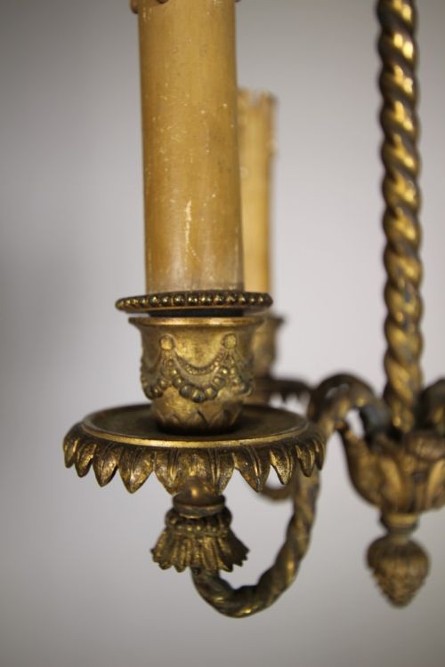 ANTIQUE ORMOLU GILT BRASS ANTIQUE LIGHT FITTING - ADDITIONAL PHOTO 1