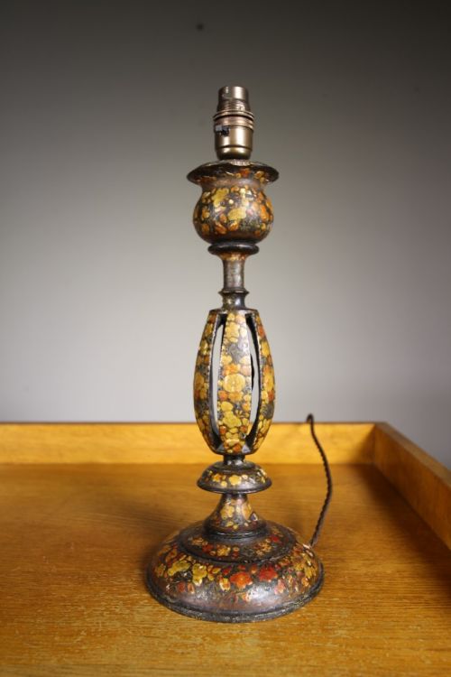 
19th Century Antique Kashmiri Table Lamp – Rare Design