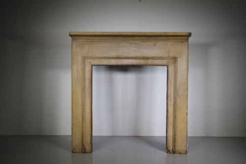 English Georgian Antique Original Painted Pine Fire Surround