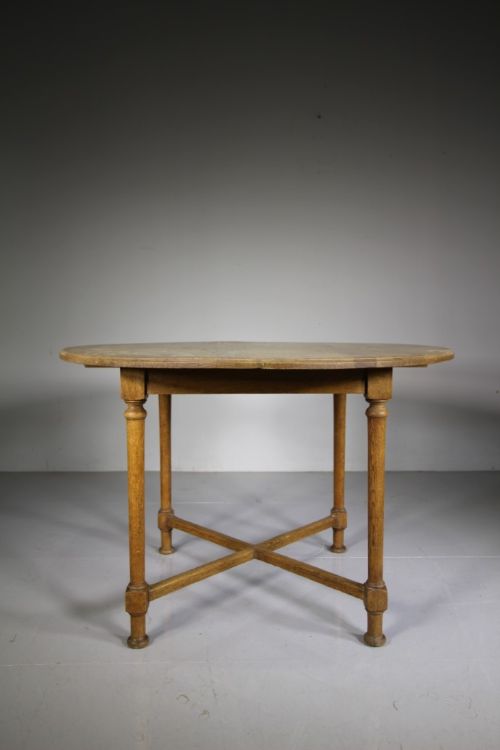 Heals of London Antique Oak Circular Dining Table
