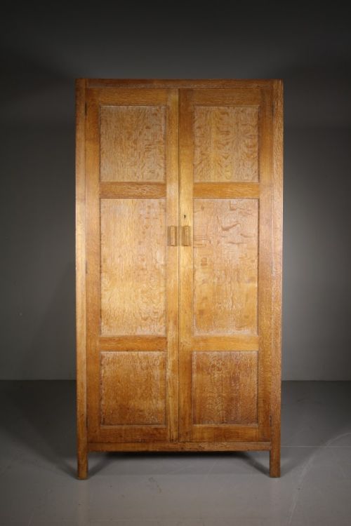 Heals of London 1920’S Oak Wardrobe - Labelled 
