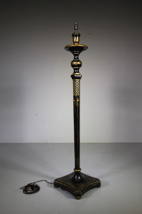 Edwardian Antique Chinoiserie Floor Lamp – Rewired