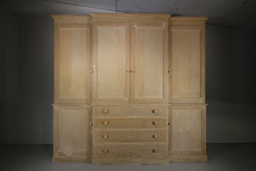 

Fabulous Regency Antique Original Painted Pine Linen Press Cupboard
