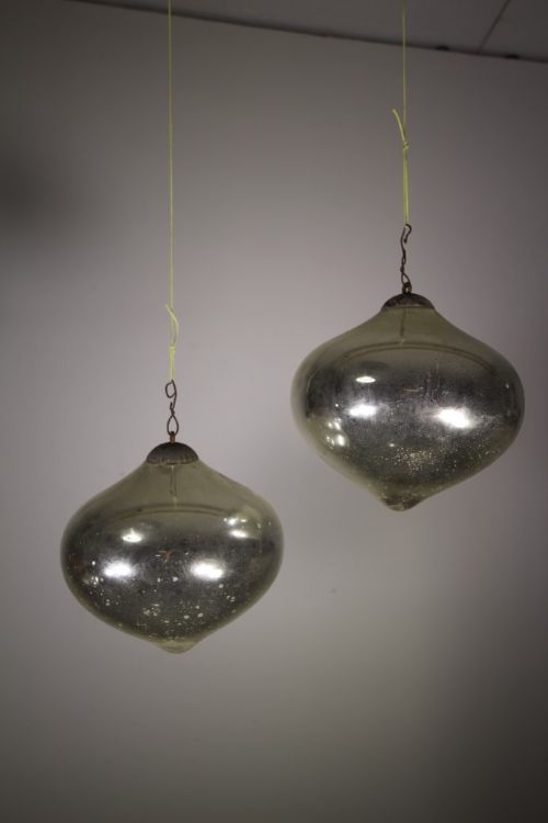 fig 1.
Pair English 19th Century Antique Witch Balls