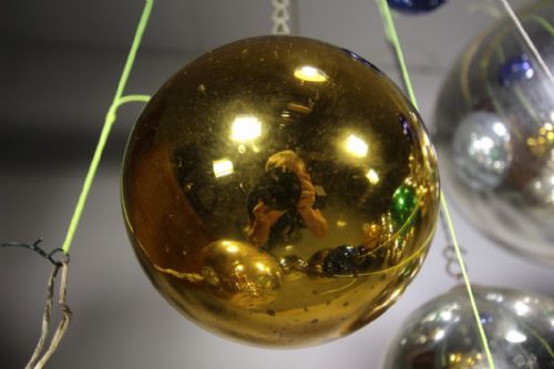 fig 1. English 19th Century Antique Witch Ball Ref 1