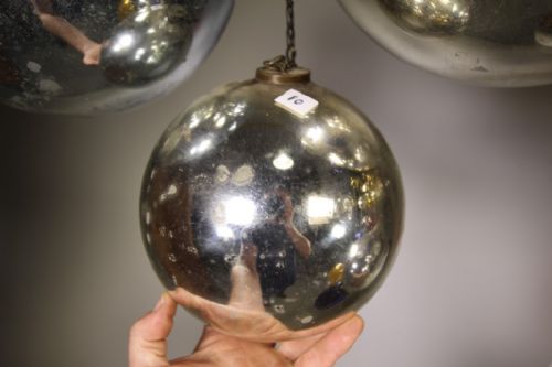 fig 1. English 19th Century Antique Witch Ball Ref 10
