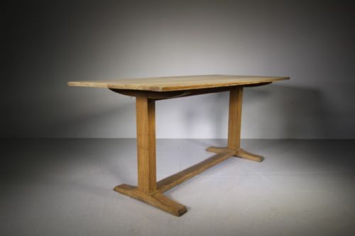 Heals Antique Oak Refectory Dining Table- Labelled