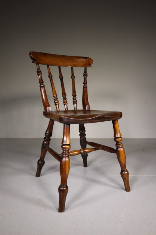 
Rare Yew Wood 19th Century Antique Windsor Dining Chair