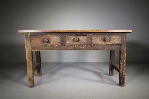

Original 19th Century Painted Pine Welsh Antique Dairy Table