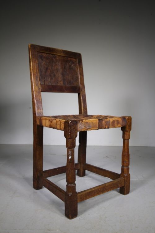 Very Rare & Early Mouseman 1930’S Burr Oak Chair