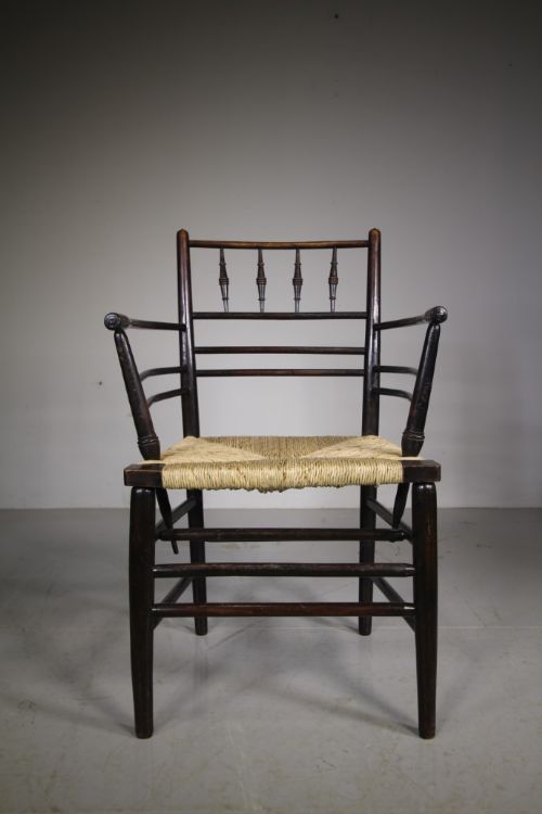 Original 19th Century Antique Sussex Chair by William Morris