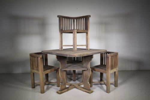 Super Quality Heals Teak 1920’S Garden Dining Table & Chairs
