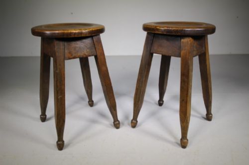 Pair of English Edwardian Antique Stool Seats