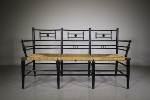 
Rare 19th Century Morris & Co Sussex Style Antique Bench Seat