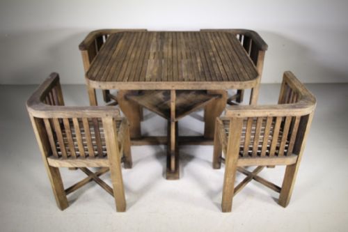 
Super Quality Heals Teak 1920’S Garden Dining Table & Chairs