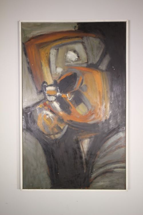 original 1960s abstract oil painting by gerald french signed dated and titled - CATEGORY: ANTIQUE ART - DATED 1960