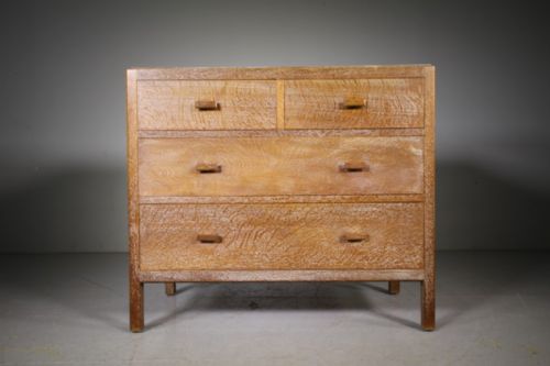 Heals of London 1920’S Oak Chest of Drawers – Labelled