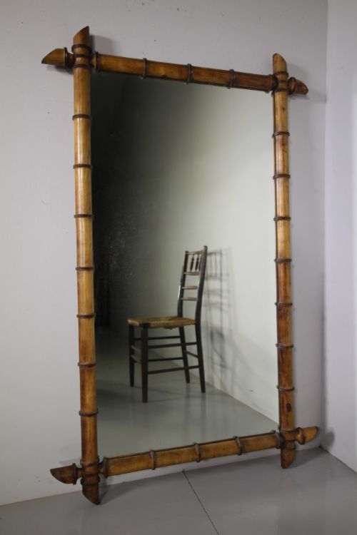 Quality Large Simulated Bamboo Antique Mirror – Original Plate