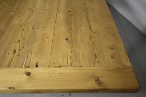 SUPERB LARGE COUNTRY HOUSE EARLY 19TH C ANTIQUE DINING TABLE IN ORIGINAL PAINT - ADDITIONAL PHOTO 9