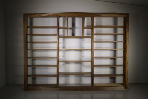 

Rare 1930’S Rudolf Steiner School Huge Oak Open Bookcase