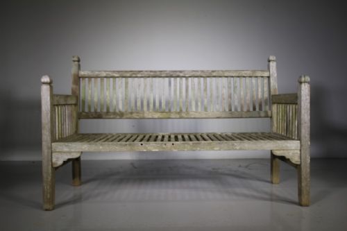 
Heals of London Edwardian Antique Teak Garden Bench Seat